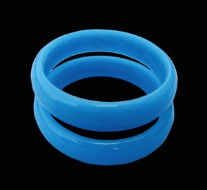 กำไลวงกลมเรซิ่นสีน้ำเงิน งานฝีมือทำด้วยมือ - Product Image 1
