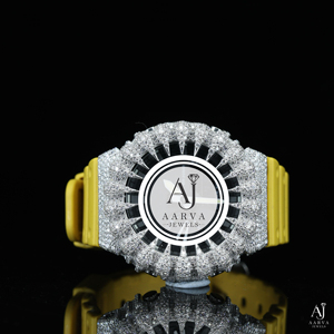 Montre en quartz incrustée de diamants, épaisseur du boîtier 10 mm, bracelet en plastique, cadran noir argenté, ornée de cristaux, pour cadeau et mode - Product Image 1