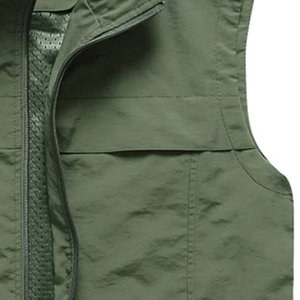 Double-sided Wear Men's Thin Zipper Large Size OEM Service Add Fleece Winter Reversible Vest Outdoor Quick-drying Breathable - Product Image 4