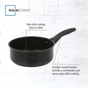 Casserole en aluminium antiadhésive noire de 2 pintes - Product Image 3