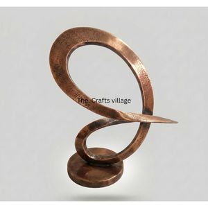 Premium Quality Copper Finished Metal Sculpture Modern Art Figurine <b>Decorative</b> Home Living Room <b>Table</b> <b>Decor</b> - Product Image 1