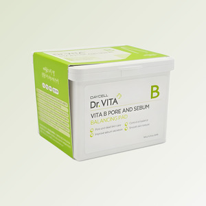 แผ่นโทนเนอร์บำรุงผิวหน้า Ji-ju Korean Skin Care Dr. Vita Vita B Pore and Sebum Balancing Pad 180 กรัม - Product Image 2