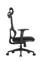 Chaise de bureau ergonomique moderne en maille avec base pivotante en nylon pour la maison et le bureau