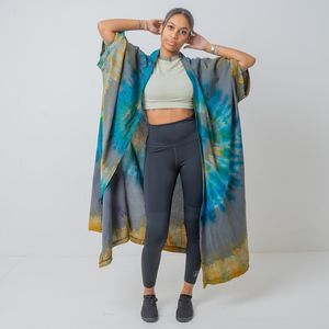 Magnifique Nouveau Kimono d'été Oversize pour Femme, Style Bohème Chic, Idéal pour les Vacances et les Festivals, Tendance Tie-Dye - Product Image 1