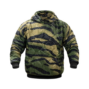 Veste imperméable à fermeture éclair en polyester 100% personnalisée et durable, légère, camouflage, hiver, tissu Oxford, sweat à capuche pour homme - Product Image 4
