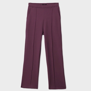 Pantalon décontracté pour homme, coupe droite, taille élastique, avec poches latérales, en coton tricoté mi-lourd avec élasthanne, pour l'automne - Product Image 1
