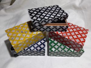 Caja de almacenamiento de joyería MDF de resina con incrustaciones de hueso hechas a mano, organizador pulido para anillos, pendientes, recuerdos, trabajo artesanal decorativo - Product Image 6