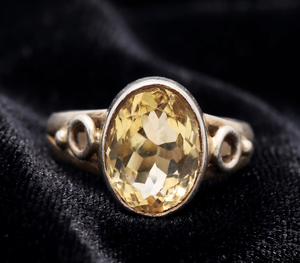 Natural Oval Faceted Citrine Gemstone Bezel Setting IGI Certified 925 Sterling <b>Silver</b> Handmade Vintage Rings Jewelry for - Product Image 5