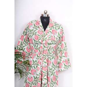 Robe midi moulante en coton tricoté à imprimé floral vintage, écologique, lavable, respirante, style bohème hip-hop pour femmes - Product Image 4