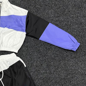 Men's Waterproof Color Blocking Tracksuit <b>Shorts</b> Sleeveless Half-<b>Zip</b> Fleece-Lined Lightweight Polyester/Cotton Quick Dry Zipper - Product Image 6