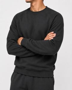 Sudadera de punto para hombre de 400 g/m², color carbón, cuello redondo, corte regular, manga raglán, color liso, estilo casual - Product Image 6