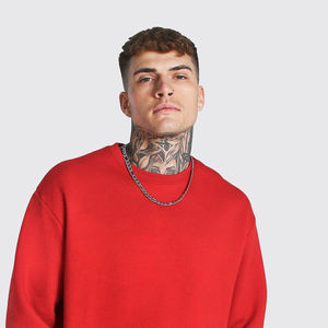 Sweat-shirt en molleton de coton premium, col rond personnalisé, coupe classique, poids lourd 400g, respirant, vierge, vente en gros, pour homme, hiver - Product Image 3