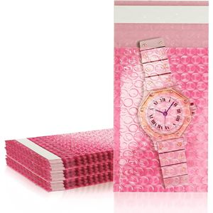 Paquete de bolsas de burbujas antiestáticas rosas 200, bolsas de burbujas autosellables de 6x8,5 pulgadas, impermeables, de plástico ligero para electrónica - Product Image 1