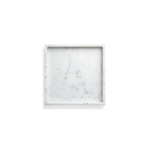 Ensemble de salle de bain en marbre Assured, trois pièces, plateau rectangulaire minimaliste, distributeur de savon, gobelet, sous-verre, facile à nettoyer - Product Image 5