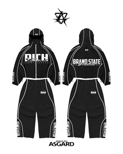 Conjunto de Sudadera con Cremallera y Pantalones Orange State |   Chándal Oversize de Estilo Urbano |   Fabricante de Marca Privada OEM - Product Image 3