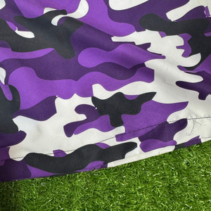 Men's Purple Camouflage Print Quick Dry Board <b>Shorts</b> With Pockets Drawstring Waist Casual Style - Product Image 3
