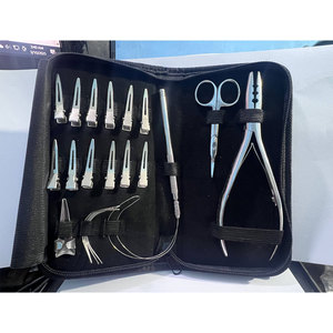 Kit d'outils pour extensions de cheveux argenté 20 pièces, ensemble professionnel d'extensions de cheveux, kit complet pour l'installation et la réparation des extensions de cheveux - Product Image 5