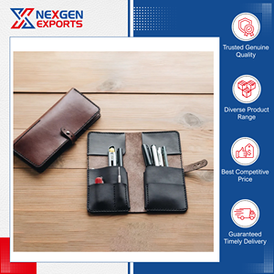 Nexgen Exports, Fabricante Indio de Estuches para Lápices y Bolígrafos de Cuero PU Hechos a Mano, Impermeables, 20x18cm, con Logotipo Personalizado - Product Image 4