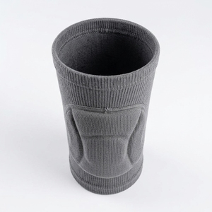Genouillère tricotée avec protection antichoc pour le volley-ball, unisexe, à enfiler, toutes saisons, grise, genouillère de compression - Product Image 5