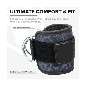 Trending Adjustable <b>Ankle</b> <b>Support</b> Brace with Leopard Print Nylon Strap and Metal D-Ring Closure for Universal Protection - Product Image 3