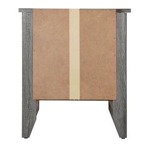 Modern Gray Nightstand with <b>Storage</b> Options <b>Bedside</b> Table - Product Image 4