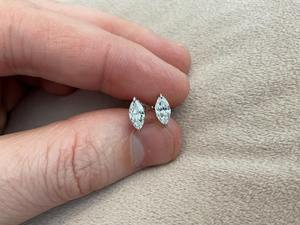 Best Selling Natural Diamond <b>Stud</b> <b>Earrings</b> <b>for</b> <b>Women</b> 18K White Gold Certified Diamond <b>Earrings</b> <b>for</b> Daily Wear Available <b>for</b> Sale - Product Image 3