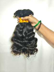 Raw Indian Virgin Remy Single Donor Machine Paquete de cabello sin procesar de doble trama Extensiones de cabello de templo alineado con cutícula rizada - Product Image 3