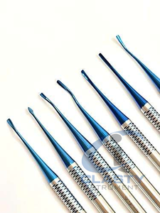 Ensemble d'instruments chirurgicaux dentaires de haute qualité en acier inoxydable, poignée moletée manuelle, plusieurs couleurs, certifié CE, outils de classe I - Product Image 4