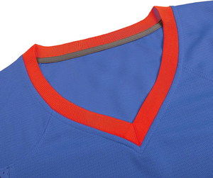 Adult Men's Football Jersey V-neck Short Sleeve Moisture Wicking Fabric Custom Logo Embroidery Breathable Quick Dry - Product Image 4