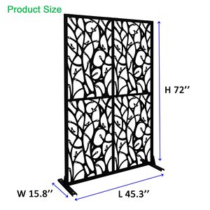 Divisorio Decorativo in Metallo Autoportante 1,15m x 1,83m per Interni/Esterni, per Patio, Balcone e Ambienti Interni - Product Image 6