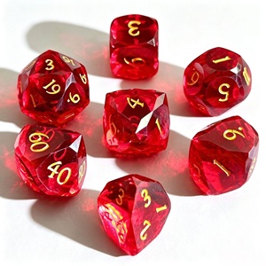 Ensemble de dés en résine pour D&D. Cet ensemble de dés polyédriques à 7 pièces, fabriqué à la main, est couramment utilisé pour Dungeons & Dragons. - Product Image 6