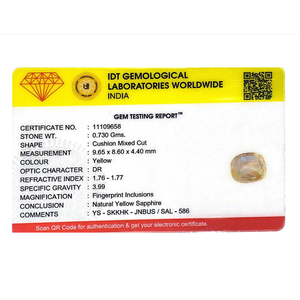 Zafiro Amarillo de Corte Ovalado Suelto de 3.65 Quilates, Gema Premium para Joyería Fina - Product Image 4