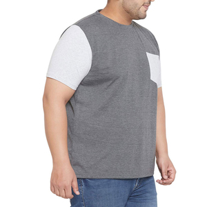 Acid Washed Regular Fit Men's <b>T</b>-<b>Shirt</b> <b>Polyester</b>/Cotton Blend Eco-Friendly & Quick Dry Blank Design Short Sleeve Plus Size - Product Image 2