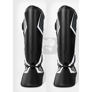 Protège-tibias d'entraînement en cuir lavable pour hommes et femmes, haute qualité, confortables, personnalisables avec logo, pour adultes - Product Image 1