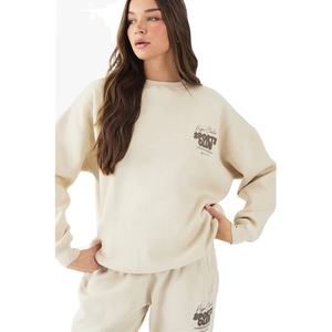 Sweat-shirt à capuche brodé pour femme, hiver/automne, 100% coton, logo personnalisable sur le devant - Product Image 1