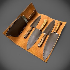 Coffrets de couteaux de chef durables, collection de couteaux de cuisine avec poids équilibré pour une utilisation à long terme, en acier Damas. - Product Image 4