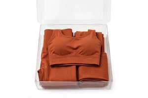 Ensemble de yoga 2 pièces : Soutien-gorge de sport dos nageur à col carré en Spandex à séchage rapide et Leggings taille haute, Tenue de sport unie - Product Image 6