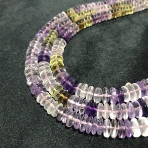 Cuentas de Piedra Rondelle Sueltas 100% Naturales, Certificadas por IGI, de 5mm-9mm, Grado AA, Semipreciosas, Multicolor, Fire Vivaaz Gems Jaipur - Product Image 6