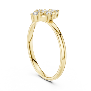 Anillo de oro macizo de 14k para mujer con diamante de corte redondo, simple, clásico y minimalista, para regalo, compromiso, aniversario, boda. - Product Image 6