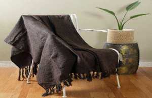 Manta de Algodón Teñido Sólido Ecológica de Lujo con Acabado Suave para Cama, Sofá, Salón, Decoración de Interiores, Uso en Todas las Estaciones - Product Image 2