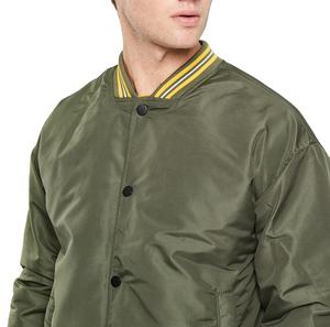 Chaqueta Universitaria de Satén de Alta Calidad, Cortavientos, Transpirable, Chaqueta Universitaria con Letras Bordadas, Logotipo Personalizado al por Mayor para Hombre - Product Image 4