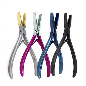 TEEJAY #15021 Plasma Rainbow <b>Multi</b> Color Tape Human Hair Extension Stainless Steel <b>Pliers</b> for Home Use - Product Image 6