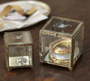 Silver Handmade Customized Beveled Glass Jewelry Boxes With Metal Frame For Jewelry Organizers Metal & Glass Storage Boxes - Product Image 5