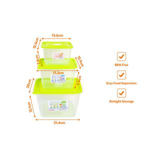 Premium 3-<b>Pack</b> BPA Free PP Plastic Meal Prep Containers Square Food Grade Nesting Storage <b>Boxes</b> for Freshness Preservation - Product Image 2