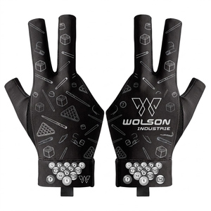 Gants de billard confortables à trois doigts, légers et élastiques, conçus pour une performance fluide et un jeu prolongé - Product Image 1