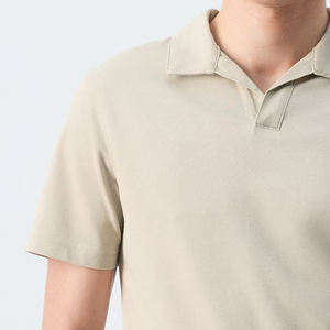 Polo décontracté pour homme, col rabattu, couleur unie, design élégant, service OEM, prêt pour le bureau, collection 2026, prix abordable - Product Image 3
