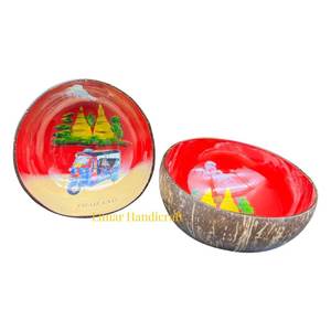Cuencos de cáscara de coco hechos a mano de alta calidad decoración lacada directamente de Vietnam - Product Image 3