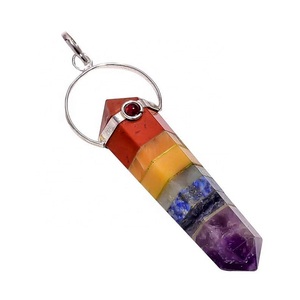 Jaspe rouge Crayon Point Guérison Cristaux Facettes Gemme Agate Bijoux En Vrac Pendentif Collier au Prix D'usine - Product Image 2