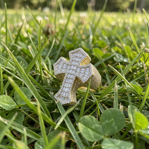 Anillos Personalizados de Hip Hop con Cruz de Jesús, Chapados en Oro, de Plata Esterlina 925 con Moissanita Helada y Diamantes Baguette para Hombre - Product Image 3