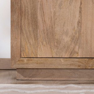 Vandana Amber Spirit Four-door <b>sideboard</b> in solid mango wood with metal handles Vikka - Product Image 4